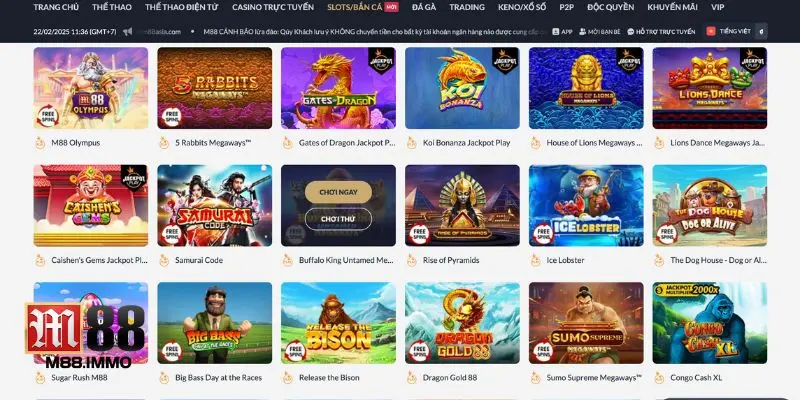Các tựa game nổi bật tại Nổ Hũ M88